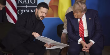 Comenzó la reunión entre Donald Trump y Volodimir Zelensky en Davos para discutir propuestas de paz con Rusia