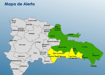 11 provincias y DN en alerta por vaguada y sistema frontal