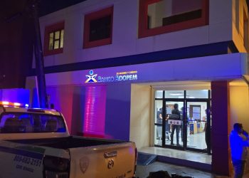 Policía Nacional investiga intento de robo en sucursal bancaria de la ciudad de La Vega