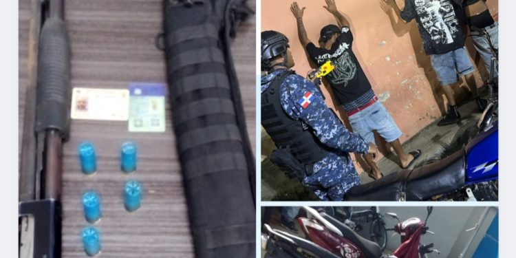 Ocupan armas de fuego, motocicletas y detienen varias personas en Sabana Perdida, SDN