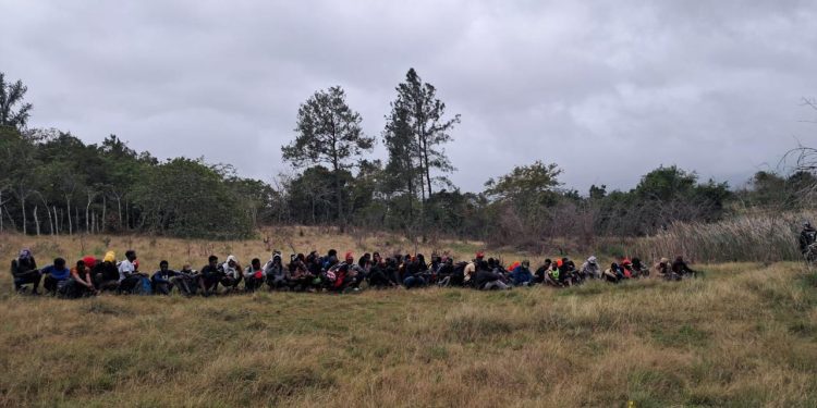 Miembros del Ejército detienen a 66 indocumentados en Loma de Cabrera