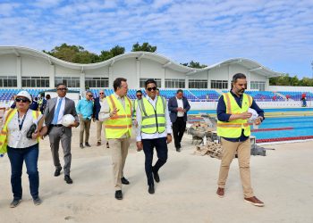 Ministros Kelvin Cruz e Ito Bisonó inspeccionan avances de obras para Juegos Centroamericanos