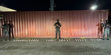 DNCD ocupa 69 paquetes de presunta cocaína ocultos en contenedor en Puerto Caucedo 