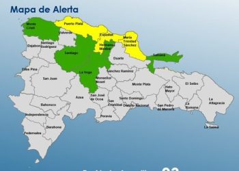 COE mantiene tres provincias en alerta amarilla y cinco en verde por sistema frontal