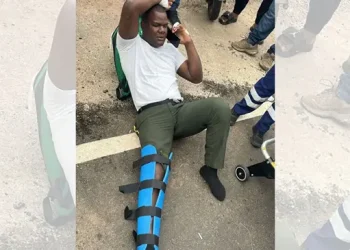 Miembro de la DIGESETT resulta herido tras ser atropellado por motociclista