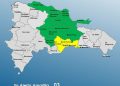 COE mantiene 11 provincias en alerta verde y tres en amarilla por vaguada