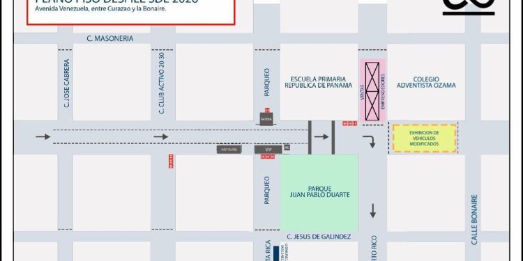 Alcaldía SDE anuncia cierre de calles por Desfile Cultural Municipal 2026