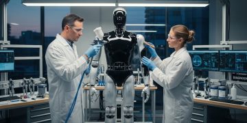 Desarrollan piel electrónica que permite a los robots detectar humanos cercanos