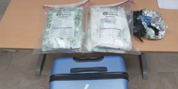 DNCD arresta extranjero en aeropuerto de Punta cana con cuatro paquetes de presunta cocaína