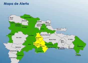 COE mantiene tres provincias en alerta amarilla y al DN Y otras 12 en verde por lluvias