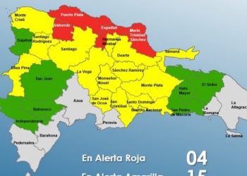 Cuatro demarcaciones en alerta roja, 15 en amarilla y 7 en verde, según COE