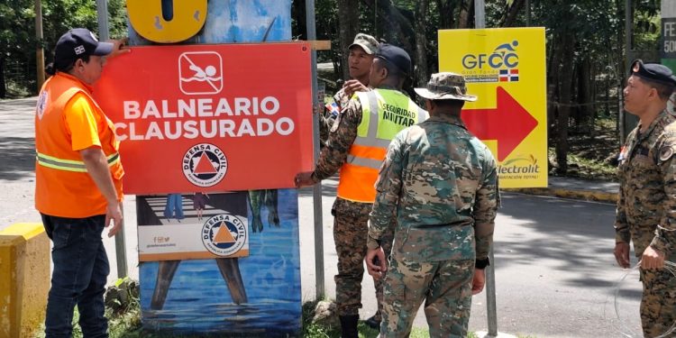 Clausuran balnearios en la Provincia Sánchez Ramírez y activan operativo con 140 voluntarios