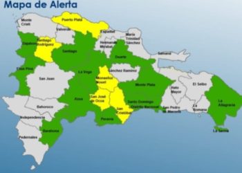 COE mantiene 05 provincias en alerta amarilla, 11 y el DN en verde, debido a la humedad asociada a una vaguada