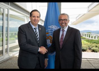 Víctor Atallah aborda agenda con Tedros Ghebreyesus previo a asumir presidencia de la Asamblea Mundial de la Salud