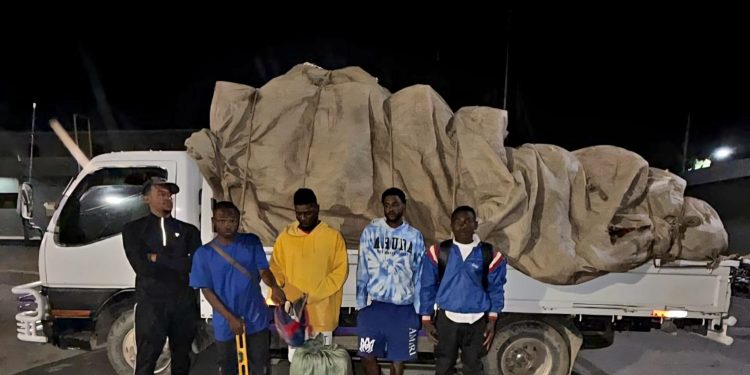 Ejército intercepta camión que transportaba haitianos indocumentados ocultos entre vegetales en Constanza