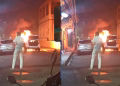 Incendio destruye dos vehículos en la Zona Colonial