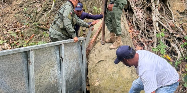 Medio Ambiente desmantela represa ilegal construida en el río Bellaco, en Jacagua