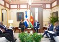 Presidente Abinader recibe a su homóloga de Surinam, Jennifer Geerlings-Simons, en visita oficial