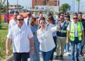 Carolina y Paliza supervisan trabajos finales del Paseo 30 de Mayo y anuncian su inauguración la próxima semana