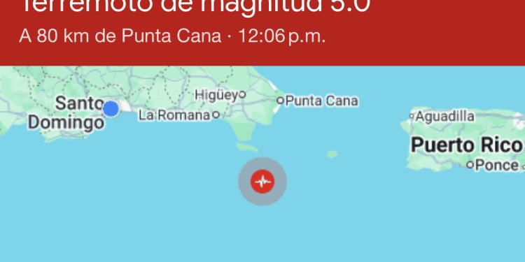Se registra temblor de tierra en RD