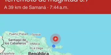 Se reportan dos temblores al noreste de las Terrenas en Samaná