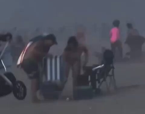 Tormenta de arena provoca pánico en la playa de Coney Island, Nueva York