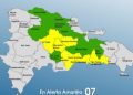COE coloca 7 demarcaciones en alerta amarilla y 8 en verde por vaguada y onda tropical