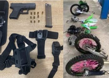 Policía Nacional ocupa pistola ilegal y otros objetos durante allanamiento conjunto en Barahona