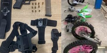 Policía Nacional ocupa pistola ilegal y otros objetos durante allanamiento conjunto en Barahona
