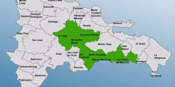 COE mantiene 06 provincias y el Distrito Nacional en alerta verde