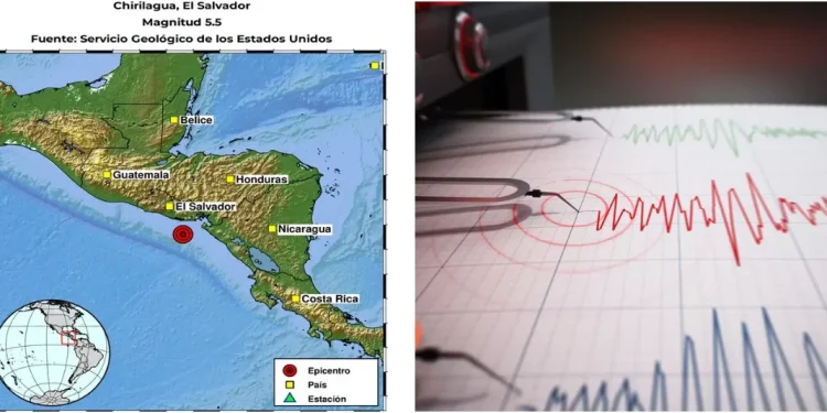 Fuerte temblor en El Salvador de 5,5 magnitud