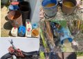 Policía Nacional desmantela fábrica clandestina de bebidas alcohólicas adulteradas y recupera motocicleta reportada como robada en Barahona