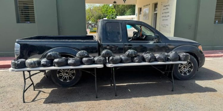 Incautan 84 libras de presunta marihuana ocultas en una camioneta en Azua