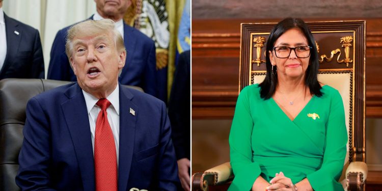 Trump se reunirá con Delcy Rodríguez el martes en Nueva York