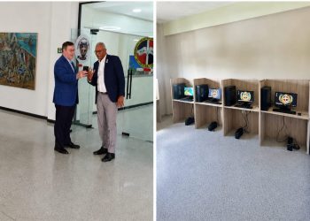 Leskey Industries dona ocho computadoras a la Hermandad de Veteranos