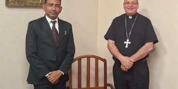 Nelson Gutiérrez gira visita a Monseñor José Amable Durán Tineo