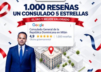 Consulado dominicano en Milán cumple un año como el mejor valorado del servicio exterior y celebra sus primeras 1,000 reseñas en Google