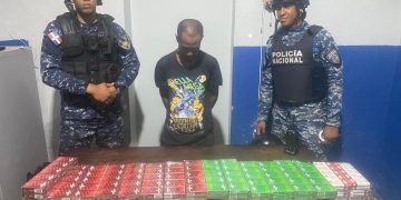 Policía Nacional apresa hombre con más de 9,000 cigarrillos ilegales en Las Matas de Farfán
