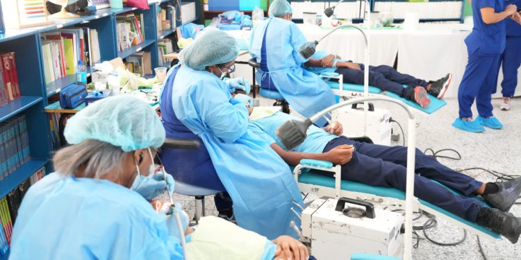 INABIE beneficia a más de 600 estudiantes de Dajabón con atenciones en jornada de salud integral