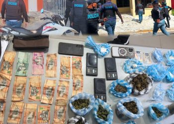 Dicrim desmantela puntos de drogas, ocupa narcóticos y apresa varias personas en flagrante delito en Sabana Perdida, SDN