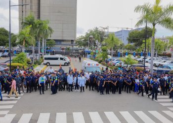 Policía Nacional evacúa en tres minutos a 1,464 agentes durante simulacro de terremoto
