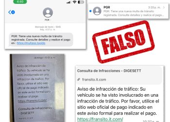 DIGESETT alerta a la ciudadanía sobre mensajes fraudulentos relacionados con supuestas multas de tránsito