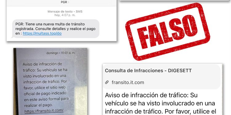 DIGESETT alerta a la ciudadanía sobre mensajes fraudulentos relacionados con supuestas multas de tránsito