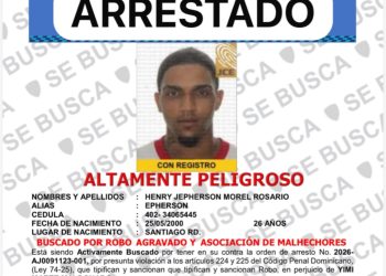 Se entrega “Epherson” vinculado a robo de RD$1.4 millones en joyería de Santiago