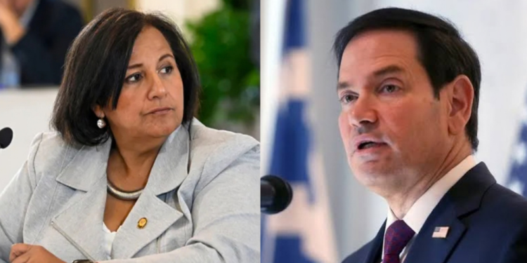 Marco Rubio se reúne con Dinorah Figuera en Washington para abordar la transición política en Venezuela