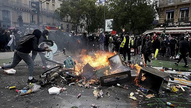 Francia eleva a 1,800 los detenidos y reporta 500 agentes heridos tras protestas